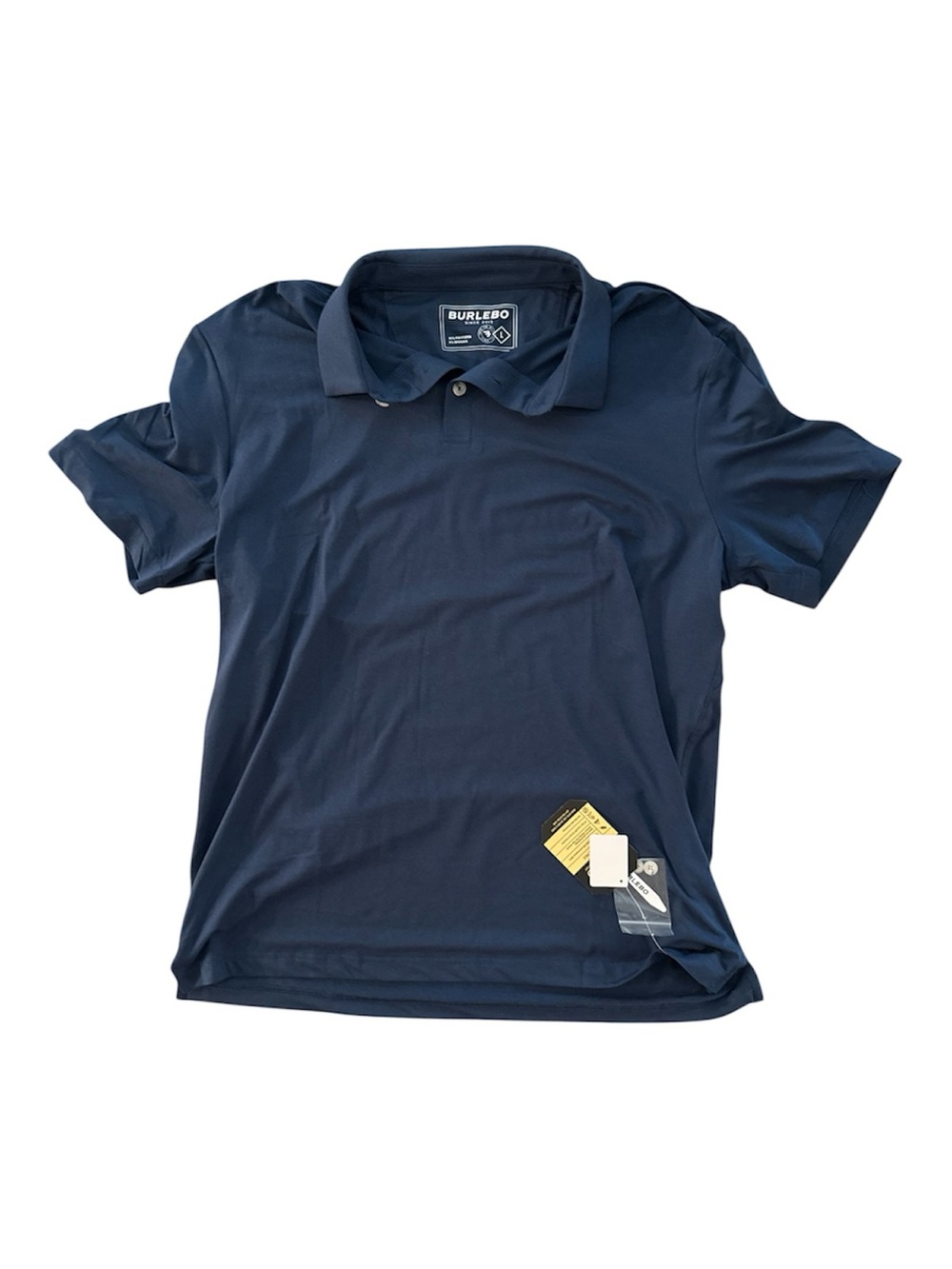 NWT Burlebo Navy Men’s Performance Polo w/ Buttons Large